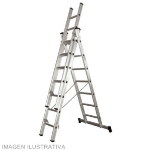 ESCALERA EXTENSIBLE TIJERA 8+8+8 ESCALONES (CÓD. 302)