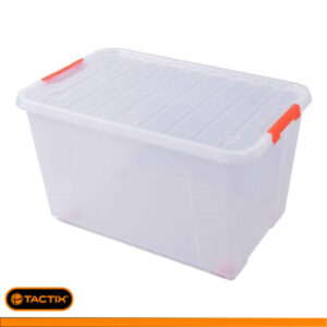 Caja de Almacenamiento Multiusos Transparente de 52L