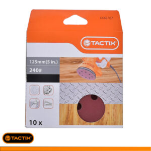 Juego 10 Discos de Lijado con Velcro de 125 MM (5 Pulg) 240#