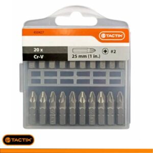 Juego de Puntas de 20 Piezas CR-V (1 Pulg) 2,25 MM