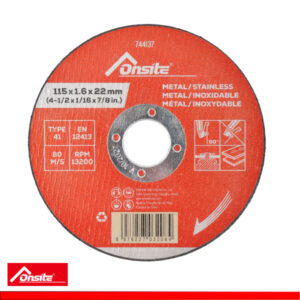 Disco de Corte SS/INOX - 115×1.6×22.2MM